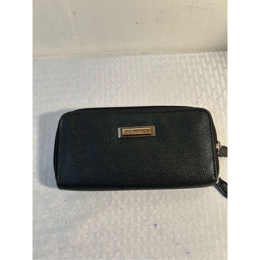RDIF Black 2 Zipper Wallet 8"x4" Identity Protect Lining